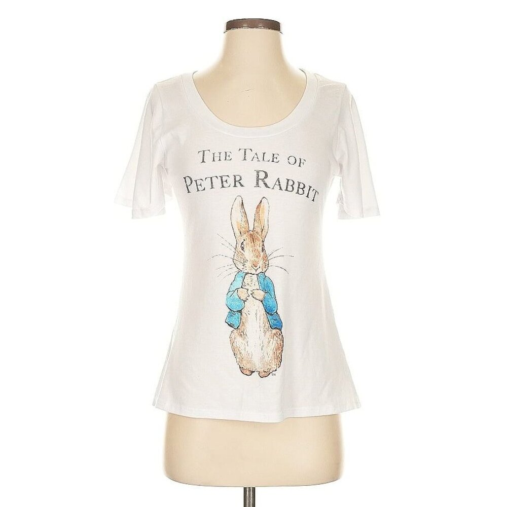 THE TALE OF PETER RABBIT BEATRIX POTTER Tee Shirt Top Official RARE EUC